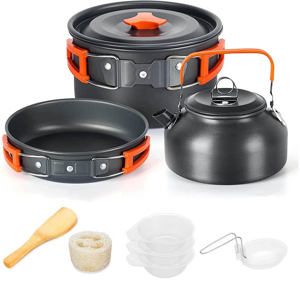 Camping Cooking Equipment Bag - Алюминиевый набор посуды для кемпинга на
