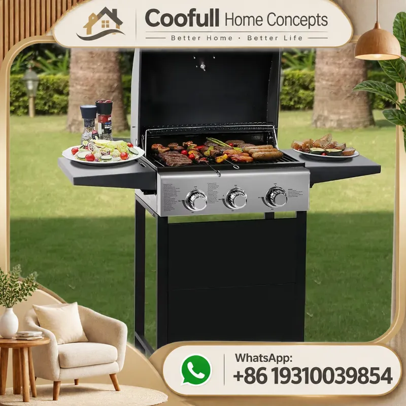 Camping Cooking Table Foldable - Газовый гриль на пропане с боковой