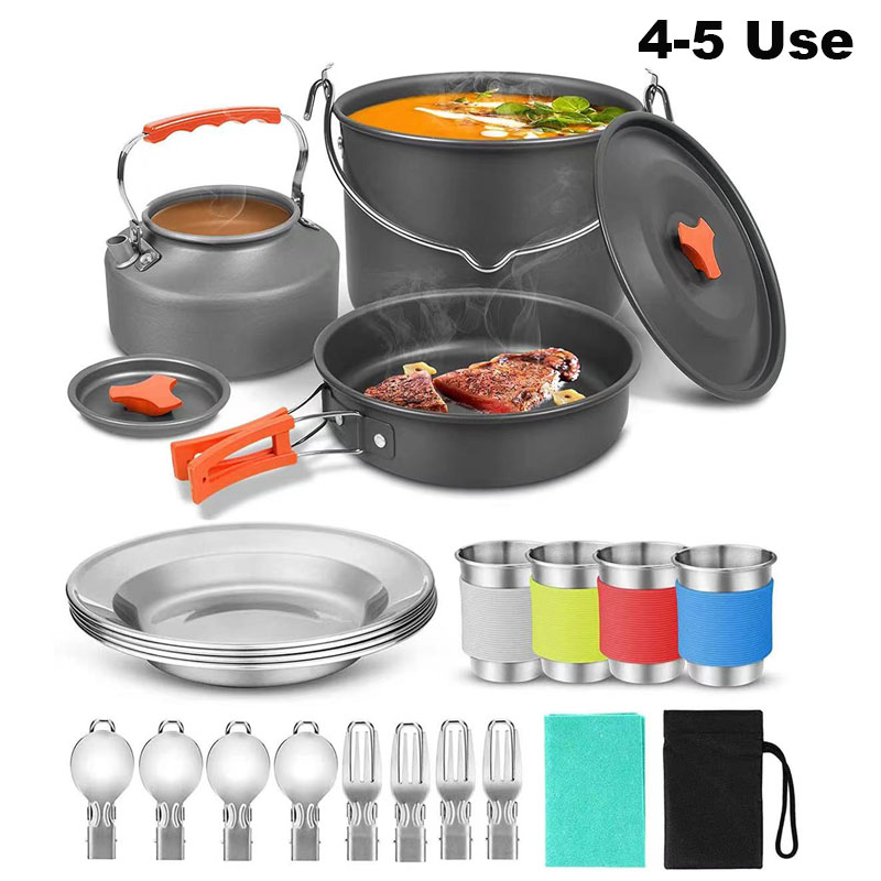 Camping Cooking Equipment Bag - Набор алюминиевой посуды для кемпинга с