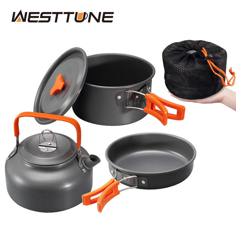 Camping Cooking Appliances - WESTTUNE набор посуды для кемпинга, алюминиевый