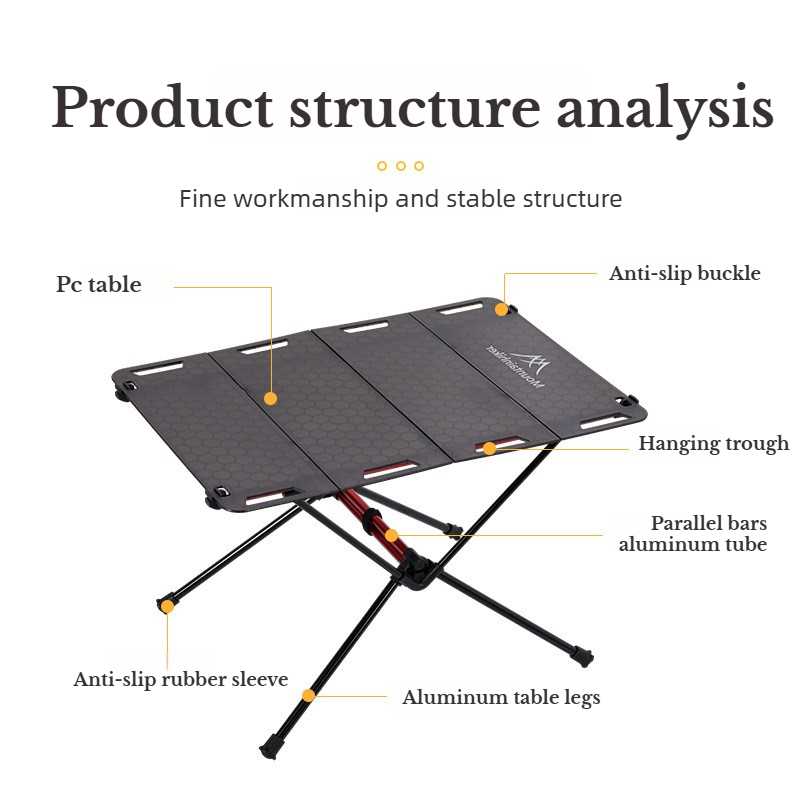 Camping Cooking Table Foldable - Портативный пикниковый стол MOUNTAINHIKER, пляжный стол,