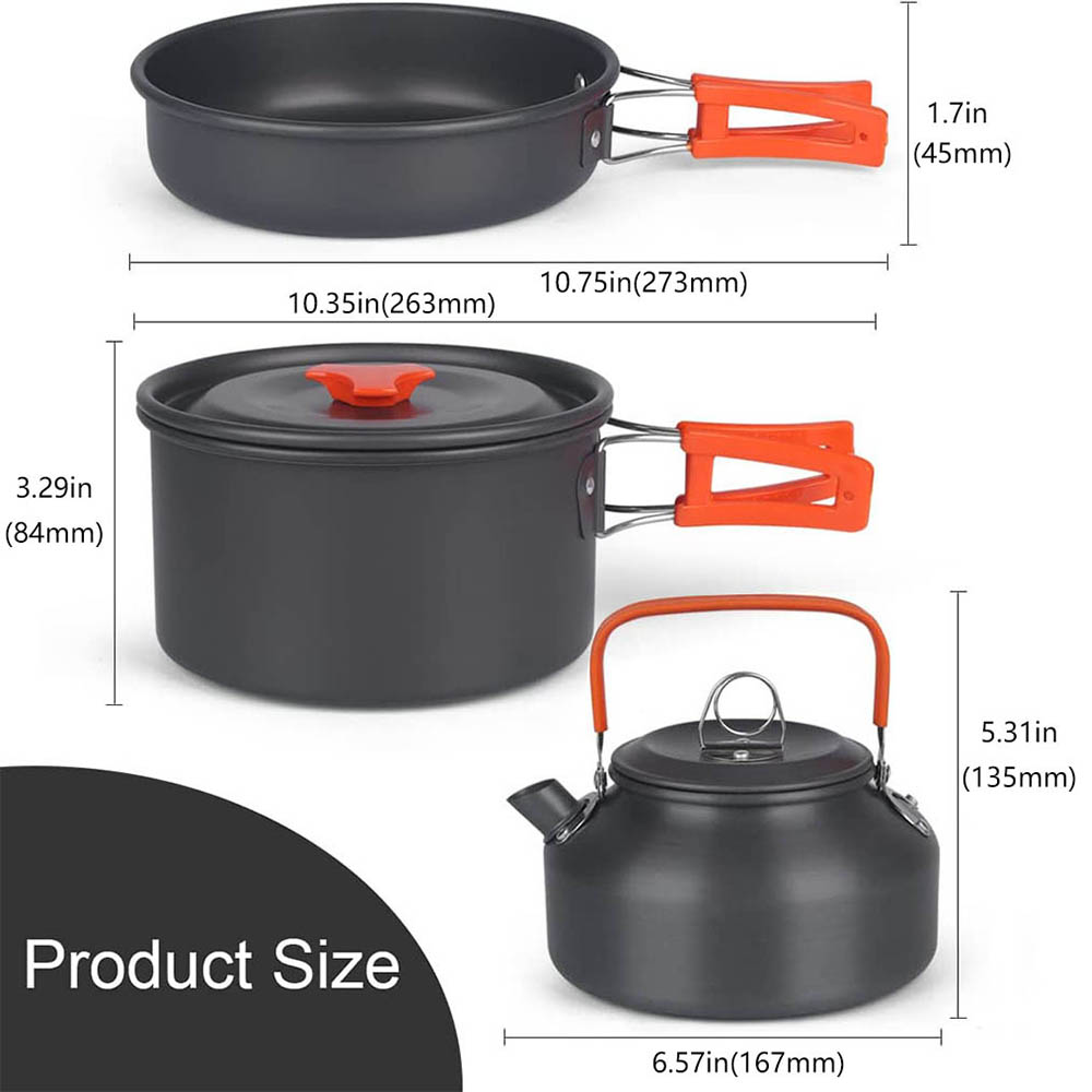 Алюминиевый набор посуды для к – обзор и цена Camping Cooking Equipment Bag