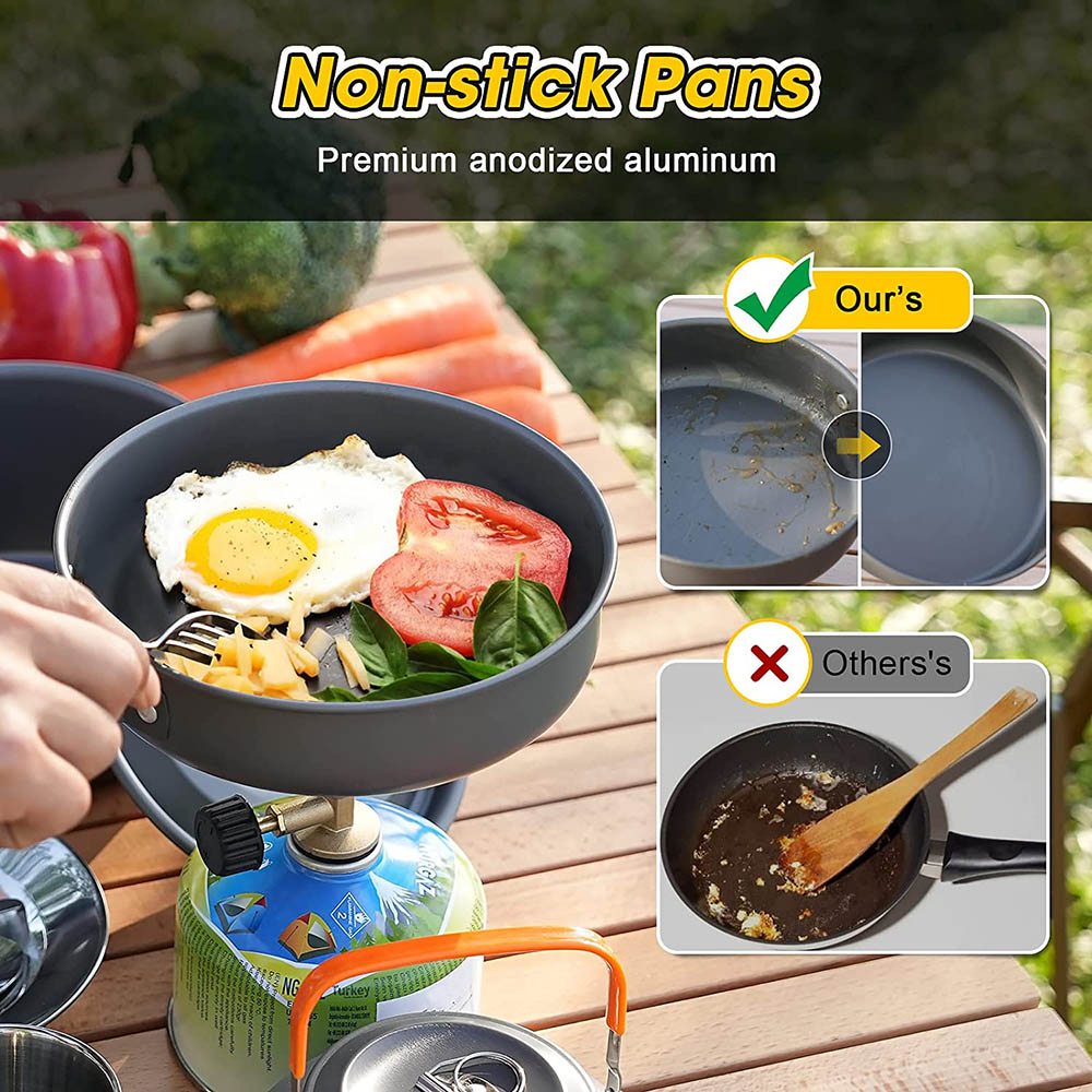 Алюминиевый набор посуды для к – обзор и цена Camping Cooking Equipment Bag