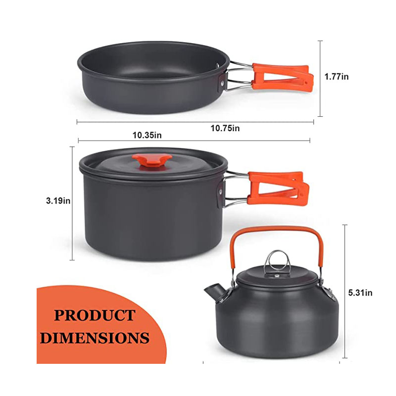 Набор алюминиевой посуды для к – обзор и цена Camping Cooking Equipment Bag