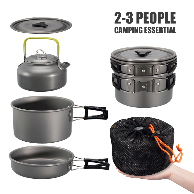 WESTTUNE набор посуды для кемп – обзор и цена Camping Cooking Appliances