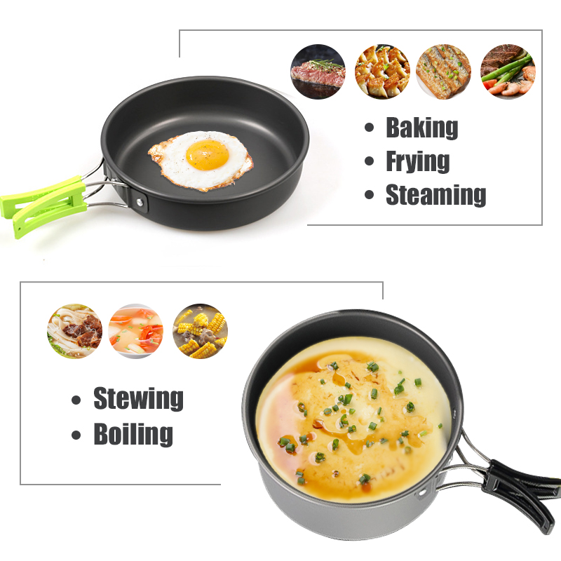 WESTTUNE набор посуды для кемп – обзор и цена Camping Cooking Appliances