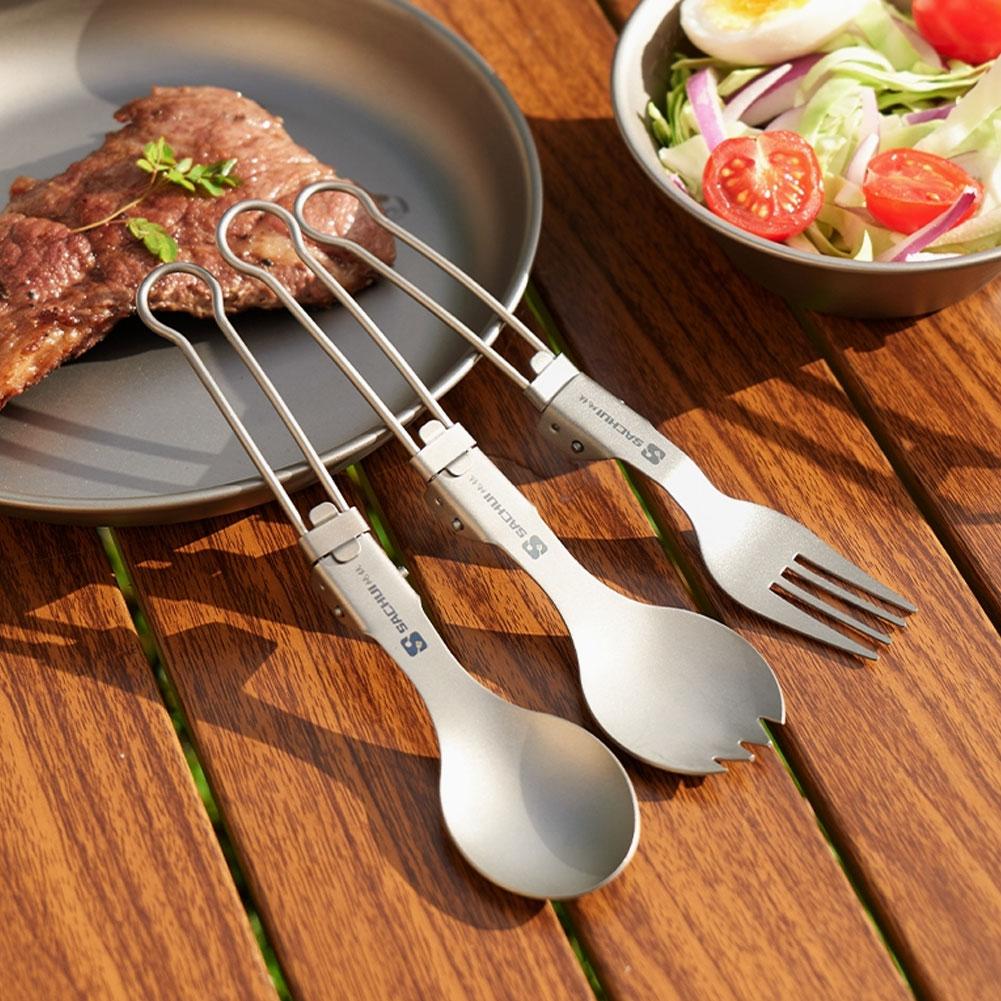 Титановый набор столовых прибо – обзор и цена Camp Spork Set