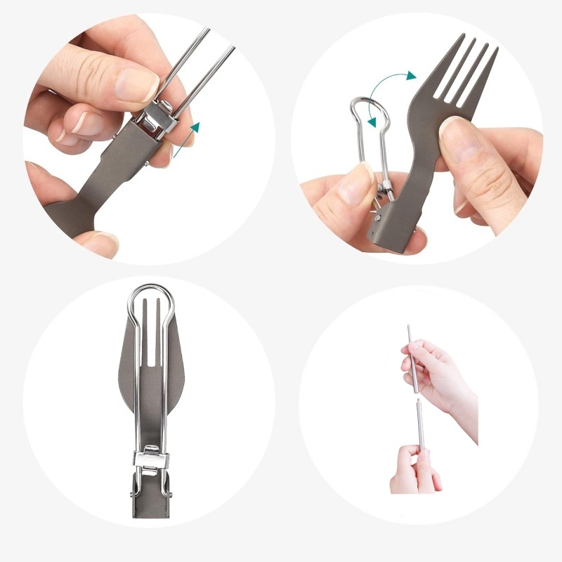Титановый складной набор столо – обзор и цена Camping Cooking System