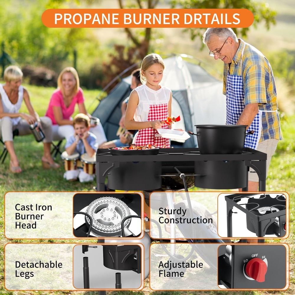 Газовая плита с 2 конфорками,  – обзор и цена Camping Cooking Propane
