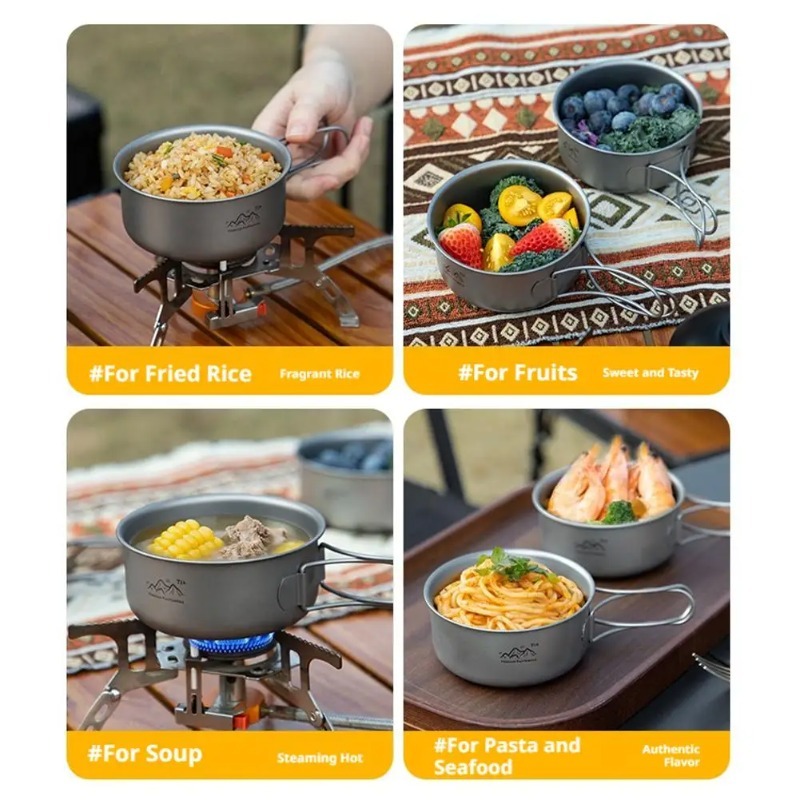 Ультралегкая титановая складна – обзор и цена Camping Cooking Noodles